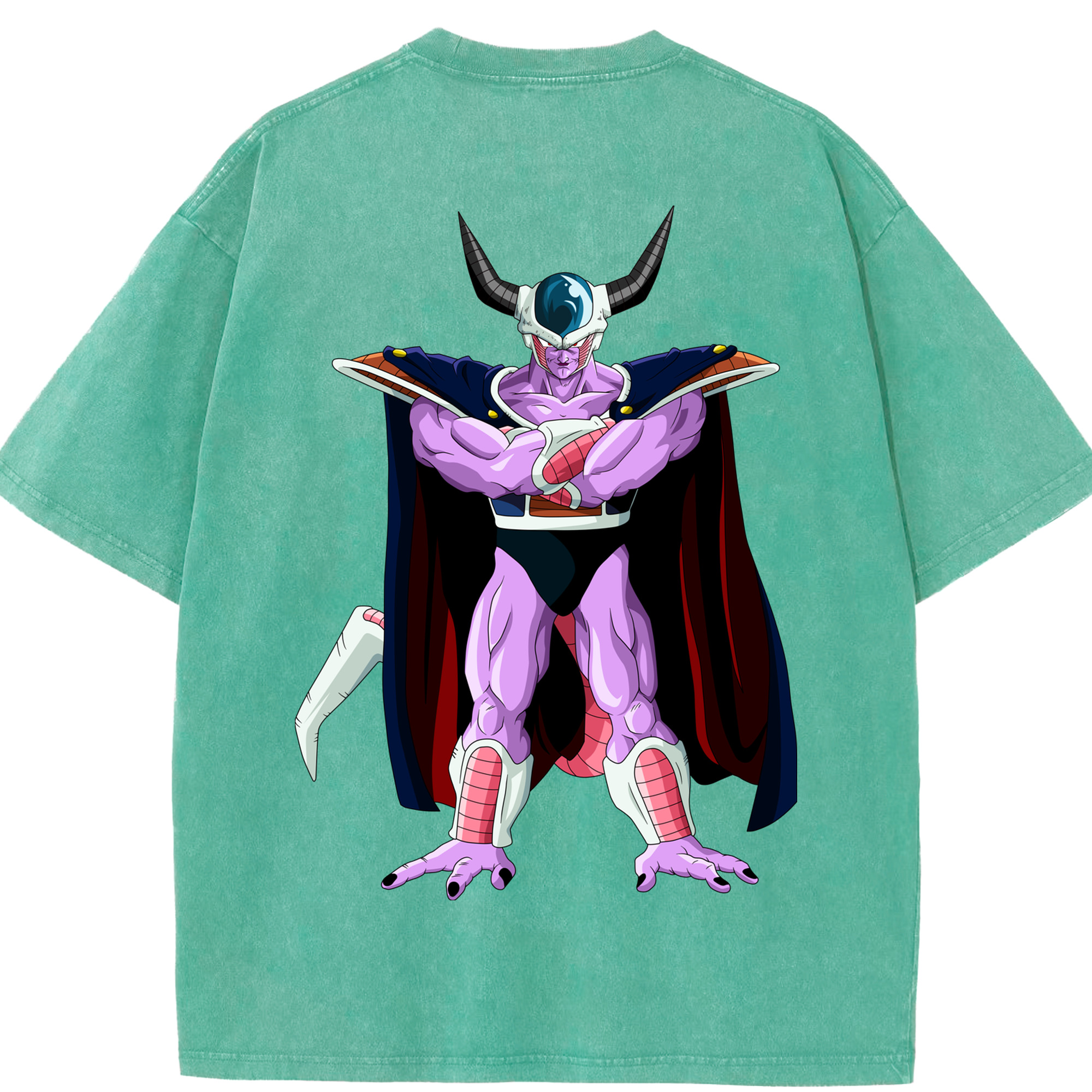 （画像用） ドラゴンボール コルド大王 DRAGON BALL King Cold 綿100% ヴィンテージ風 半袖Tシャツ（背面プリント）